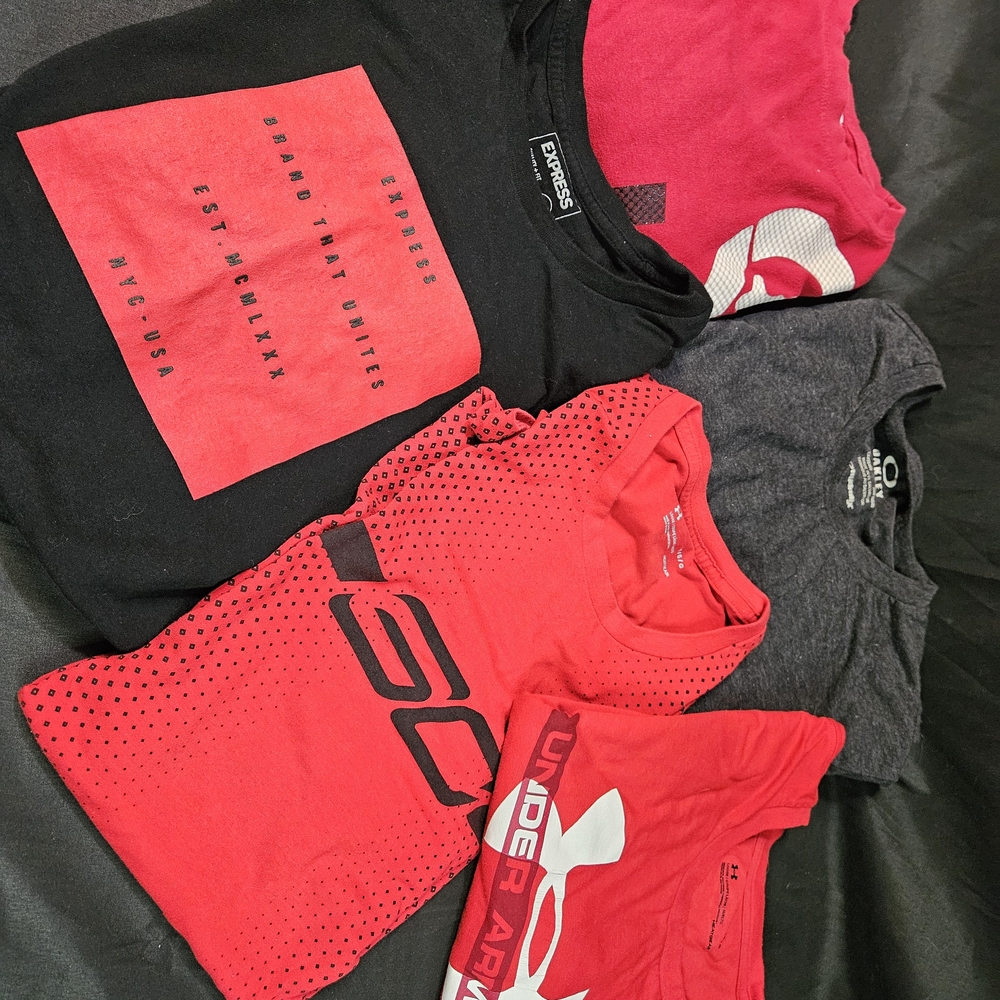 Under Armour Kids Red and Gray T-Shirt Collection